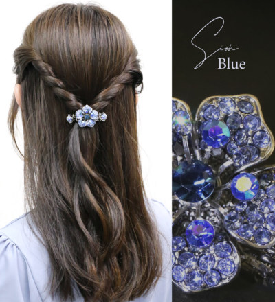 セール】キュービック 透かしフラワー ビッグヘアピン（バレッタ