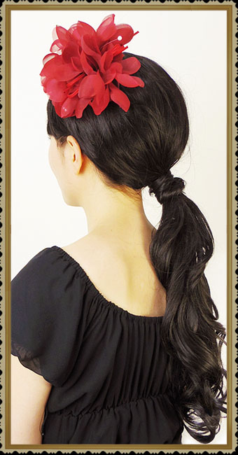 ゴスロリに合うヘッドドレス、髪飾り。ブーケのようなお花のヘア