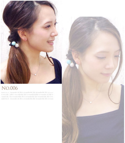可愛すぎない大人のさりげないクリスタルぼんぼんヘアゴム<br><br>