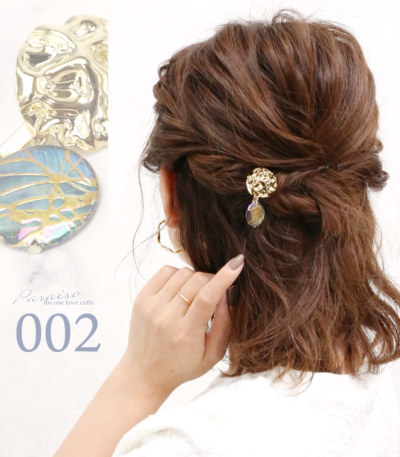 大人の抜け感に。オーロラゴールドヘアカフス<br> 大人の抜け感に。オーロラゴールドヘアカフス<br>